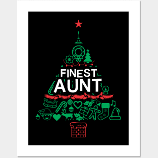 Finest Aunt Gift - Xmas Tree - Christmas Posters and Art